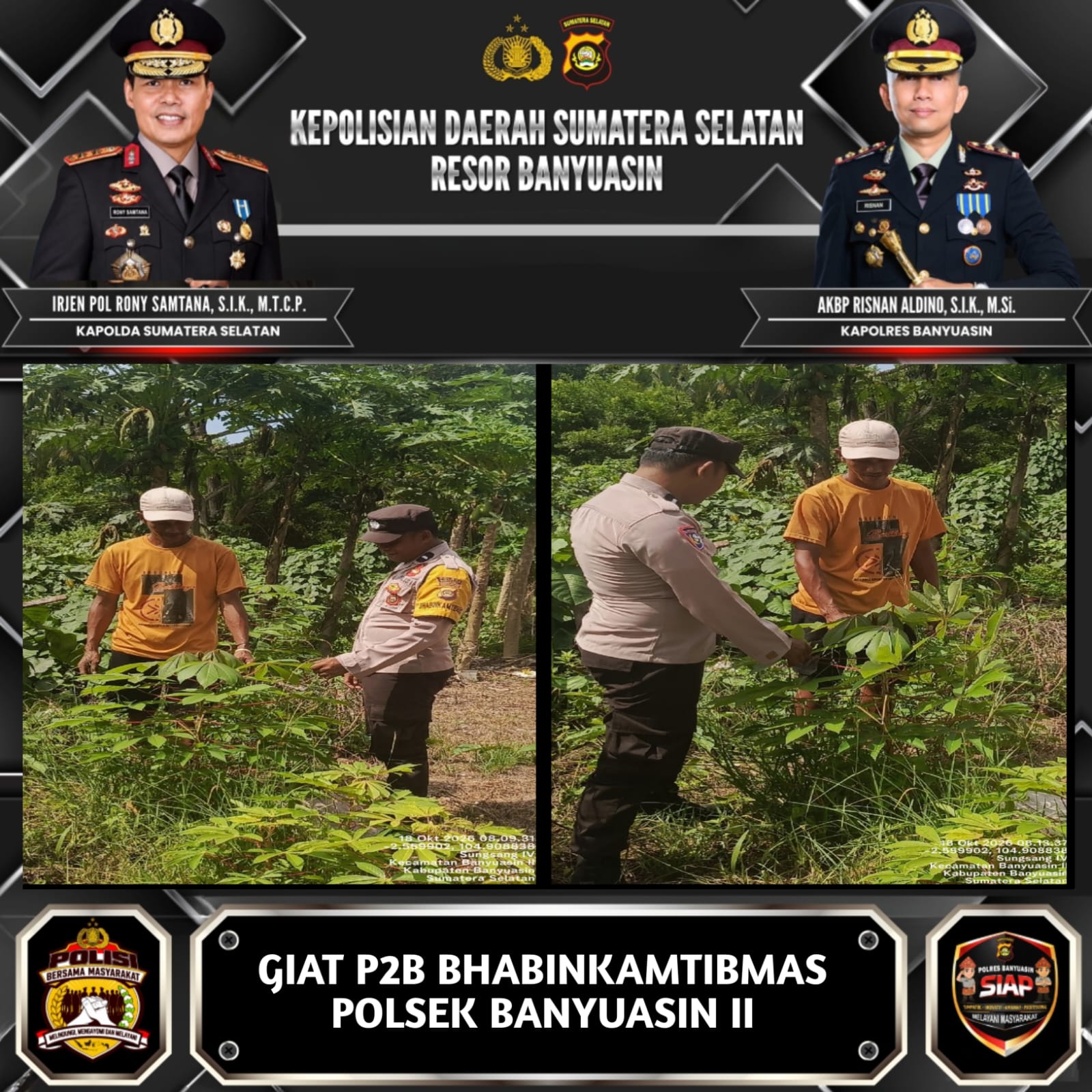 Aipda  Elan Subandi ajak warga Desa sungsang ll kabupaten Banyuasin , produktifkan pekarangan rumah